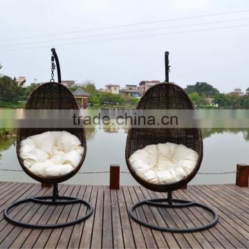Synthetic rattan chair - outdoor furniture hammock chair (Steel frame w/t power coated, hand woven by wicker, waterproof fabric)