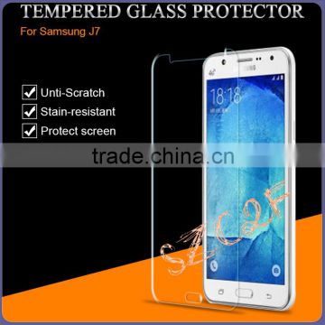Anti-fingerprint Mobile Tempered Glass Screen Protector for Samsung Galaxy J7