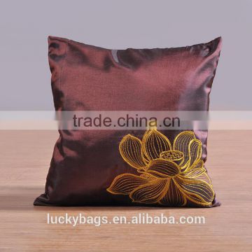 High quality bright satin fabric pillowcase bedroom sofa decoration cushions