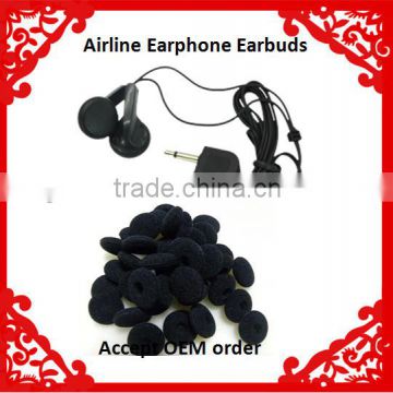 Disposable airline earphones foam cover factory with very good price