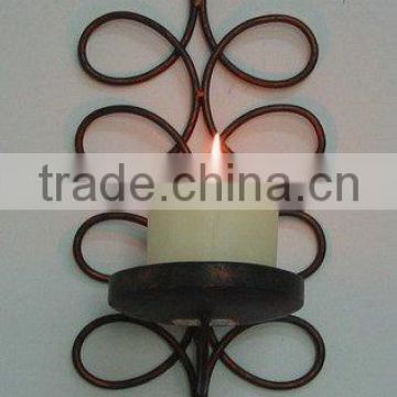 Metal wall decoration candle holder