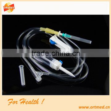 disposable infusion set with filter needle