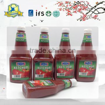 tomato ketchup in plastic bottle