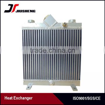 customized aluminum plate fin hydraulic oil cooler with fan for construction machinery