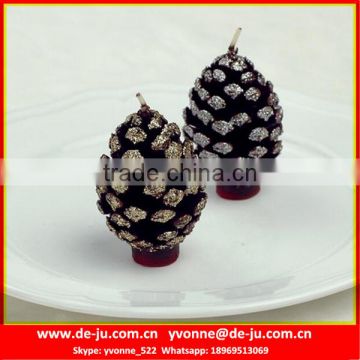 Pine Cone Silver Embellishment Exquisite Carved Candles Price