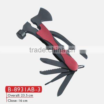 Black transform multi functioanl hatchet wrench hammer spanner screwdriver tool small hammer mill types B-8931AB-3