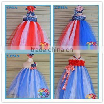 Hot Sale Girls Party Dresses 4th Of July Gift Baby Girl Frock Dresses