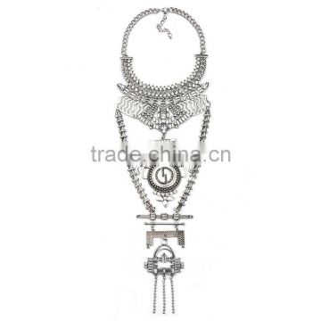 Vintage ethnic alloy pendant necklace jewelry ,unisex costume accessories