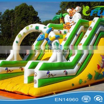 giant inflatable water slide inflatable tiger water slide for pool