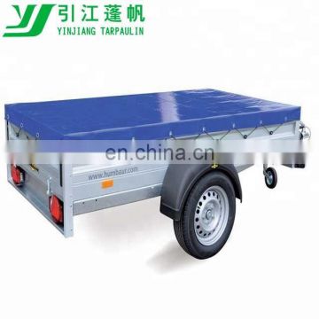 Blue 650g/m2 PVC trailer cover with grommets and corb