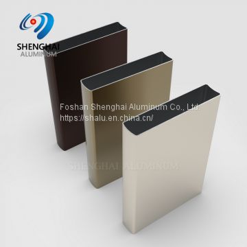 OEM aluminum profile wood grain cabinet door frame aluminum profile