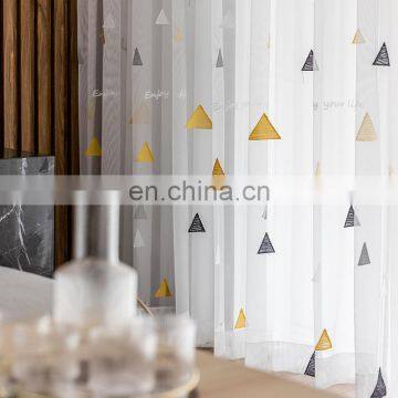 Ins style bedroom curtain manufacturer wholesale embroidery voile curtain