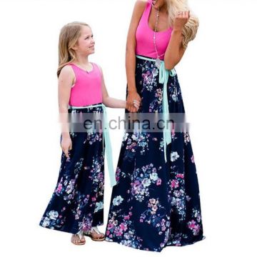 2019 New Fashion Family Mother and daughter FLORAL Dress Beach DRESSES Sundress (this link for WOMAN)