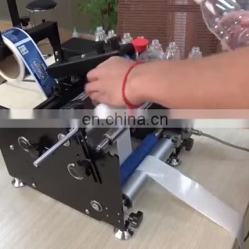HL01 Small Big Oval Round Label Applicator, Printed Adhesive Sticker Automatic Plastic Bottle Labeling Machine