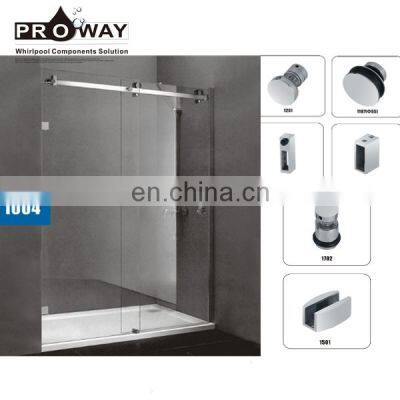 Glass Sliding Door Hardware Simple Rectangular Frameless Shower Enclosure