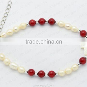 Fashion 925 silver pearl bracelet
