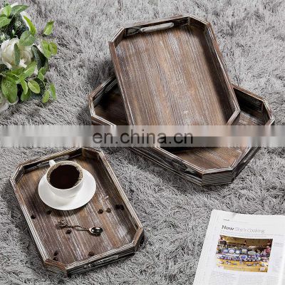 custom acacia serving tray high quality hot sale coffee table pine wooden wood tray