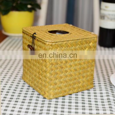 Cocostyles custom unique seaweed woven tissue box for japanese style home decoration