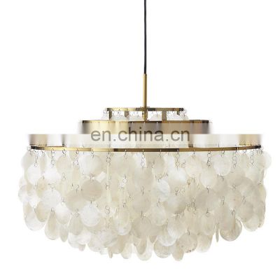 Simple Shell Chandelier Contemporary Nordic Pendant Light Bedroom Creative Dining Room Chandelier Lamp