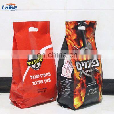 Custom printed 5kg bopp laminated pp woven bbq charcoal packing bag polypropylene woven charcoal bag