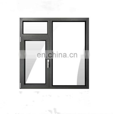 3 panel black aluminum casement thermal break window whit aluminum swing windows