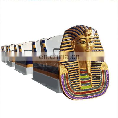 amusement park games new design customized Pharaoh roller coaster double rings small sliding train
