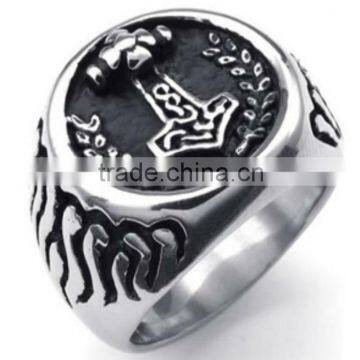 Stainless steel skull biker rings for mens fashion style