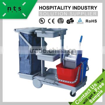 plastic hall cleaning mop bucket trolley