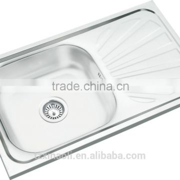 single bowl single tray stainless steel kitchen sink(82*47*15cm)
