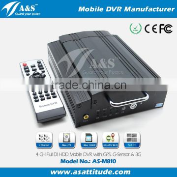 H.264 4 Channel Mobile DVR With Free 3G CMS
