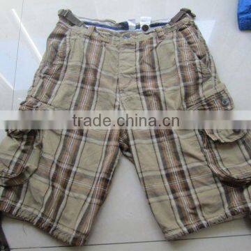 2012 mens fashion yarn dyed cargo shorts with many pockets