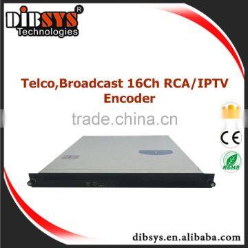 16Channel RCA h.264/MPEG4 AVC video encoder and converter av to ip tv