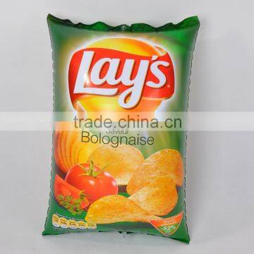 PVC advertising inflatable chips packing bag