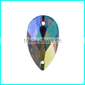 Flatback Rhinestone,Teardrop Acrylic stone 17*28mm , AB Sew On Stone                        
                                                Quality Choice