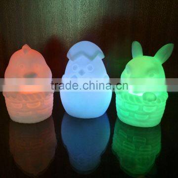 led color changing funny night light for easter decoration