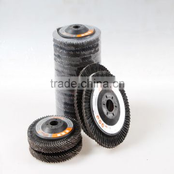 Aluminium Oxide flap disc with 75mm plastic backing