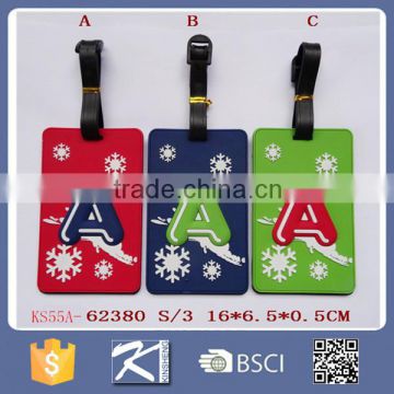 Newest design home decoration soft pvc baggage tag for sale