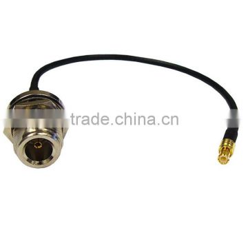 Communication Antenna RF Pigtail Cable N Bulkhead Female to MCX Male