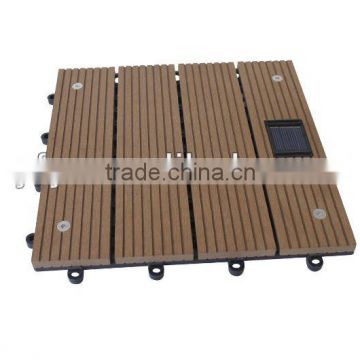 WPC DIY Tile with LED 300*300mm WPC Outdoor decking