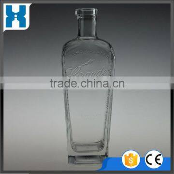 750ML CLEAR FLINT GLASS SPIRIT BOTTLE WITH CORK