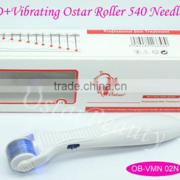 Super quality 540 LED + Vibrating derma roller for scar removal acne removal skin rejuvenation