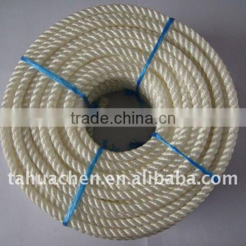 3 strands twist polyester rope for ship