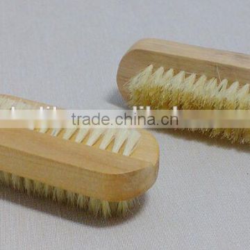 Wooden hand and nail brush with bristle