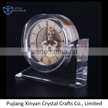 Factory Sale custom design wedding gifts crystal clock with good offer