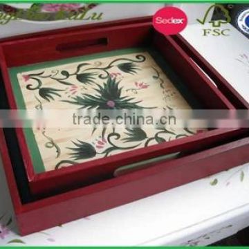 multi-purpose wooden food tray , wooden food packing tray