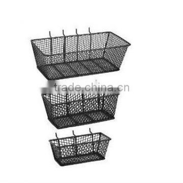 Peg Black Metal Wire Basket