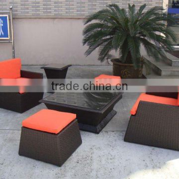 6pcs wicker patio sofa set