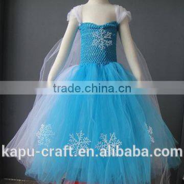 2017new style handmade frozen elsa tutu dress crochet tutu maxi dress wholesale