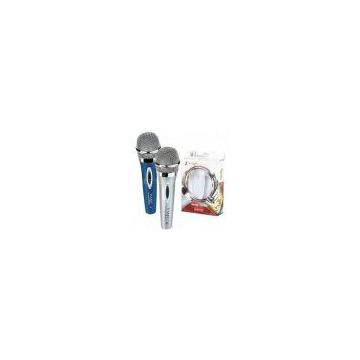 Two in One PVC Dynamic Unidirectional Wire Microphones Set