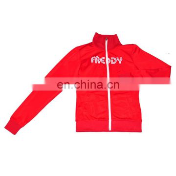 Men's Polyester Red Jacket With Badge in front